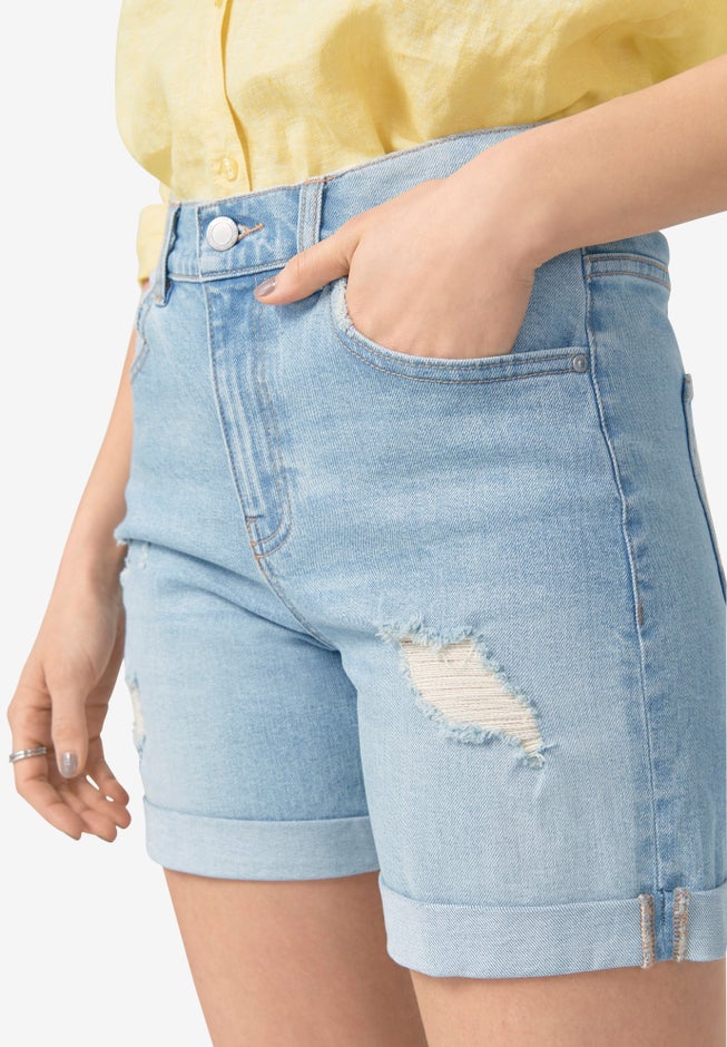 Denim Boyfriend Shorts image number 0