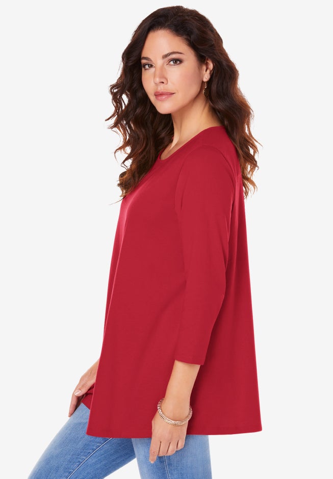 Ultimate Three Quarter Sleeve Swing Tee image number 2