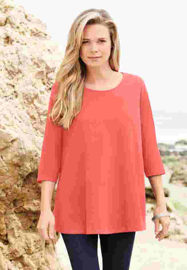 Ultimate Three Quarter Sleeve Swing Tee image number 4