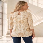 Plus Size Ultimate Three Quarter Sleeve Swing Tee image number 1