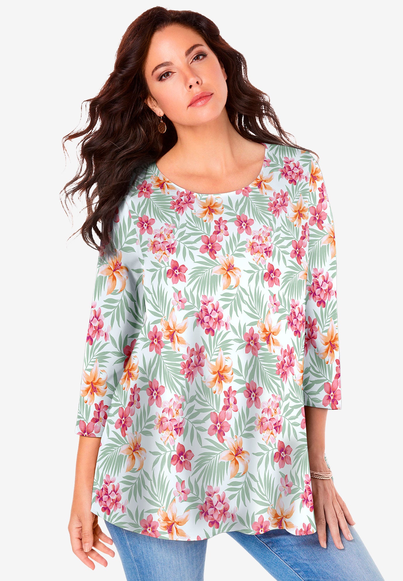 Ultimate Three Quarter Sleeve Swing Tee image number 0