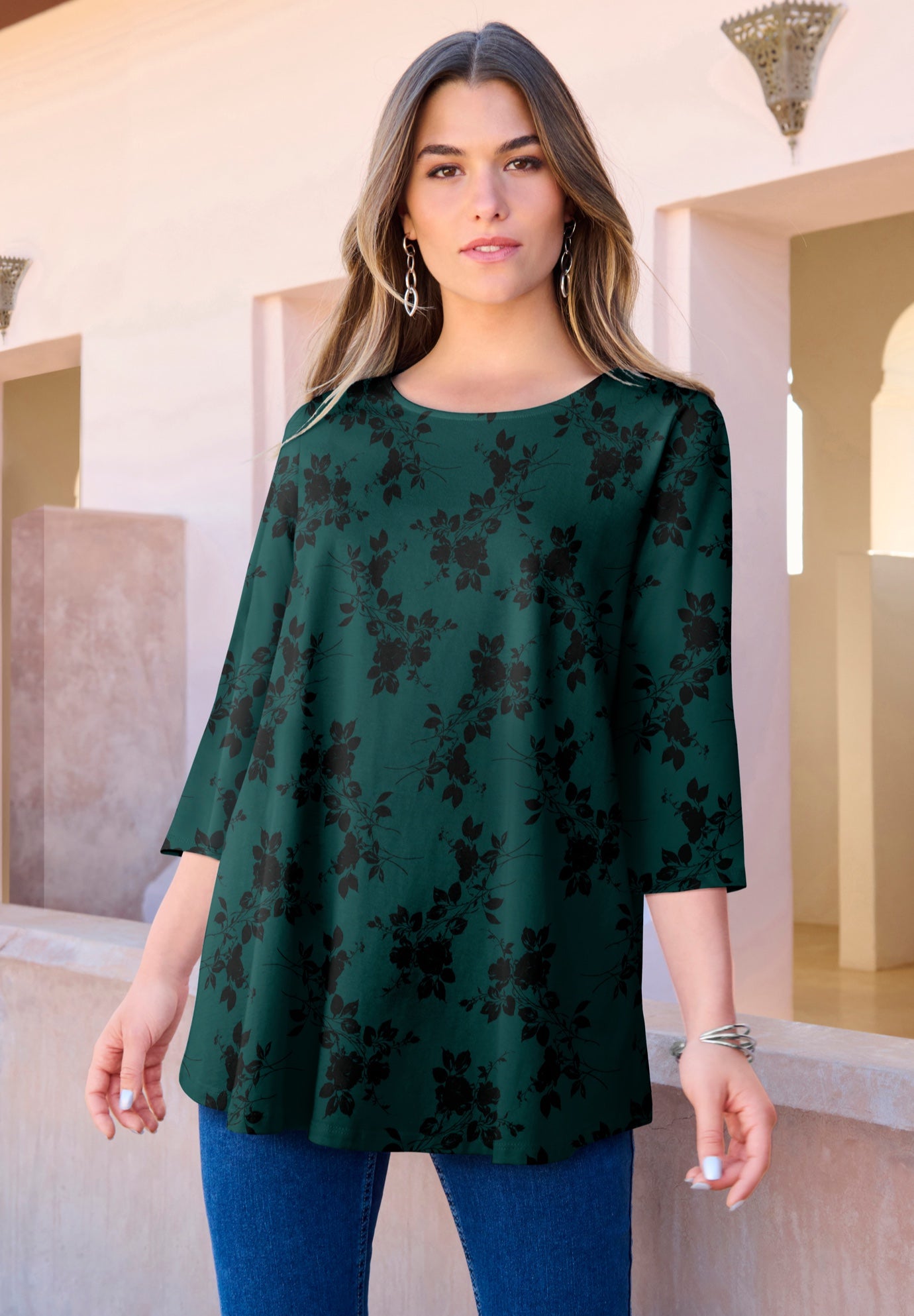 Ultimate Three Quarter Sleeve Swing Tee image number 0