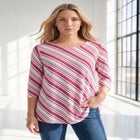 Plus Size Ultimate Three Quarter Sleeve Swing Tee image number 0