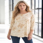 Plus Size Ultimate Three Quarter Sleeve Swing Tee image number 0