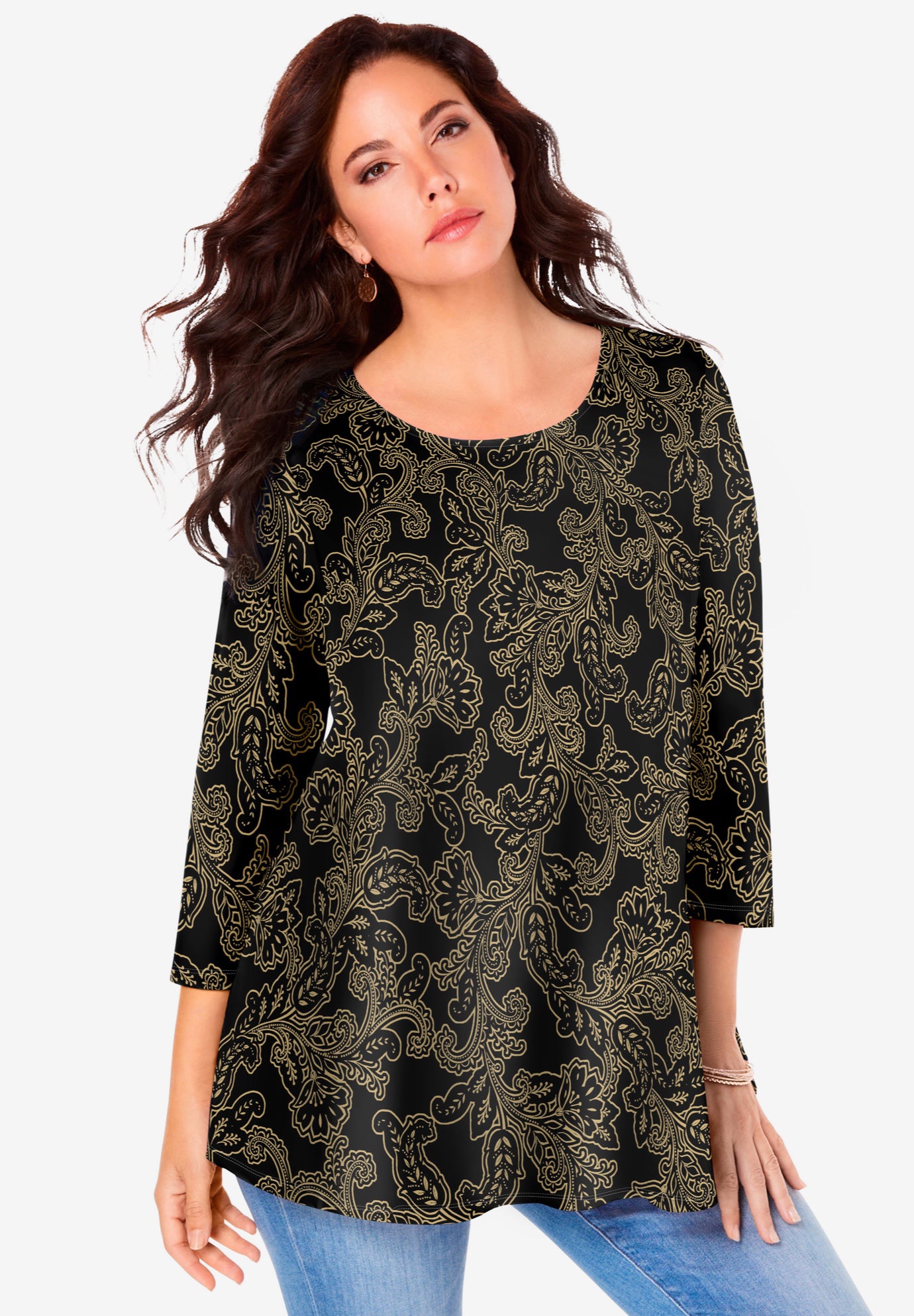 Ultimate Three Quarter Sleeve Swing Tee image number 0