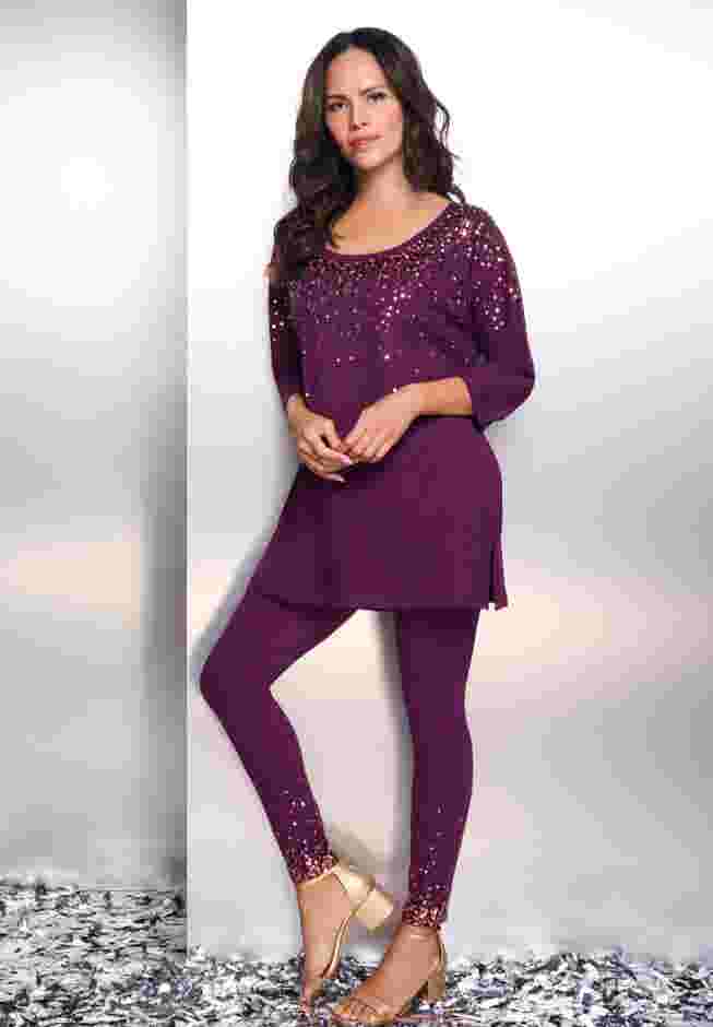 Three Quarter Sleeve Embellished Tunic image number 0