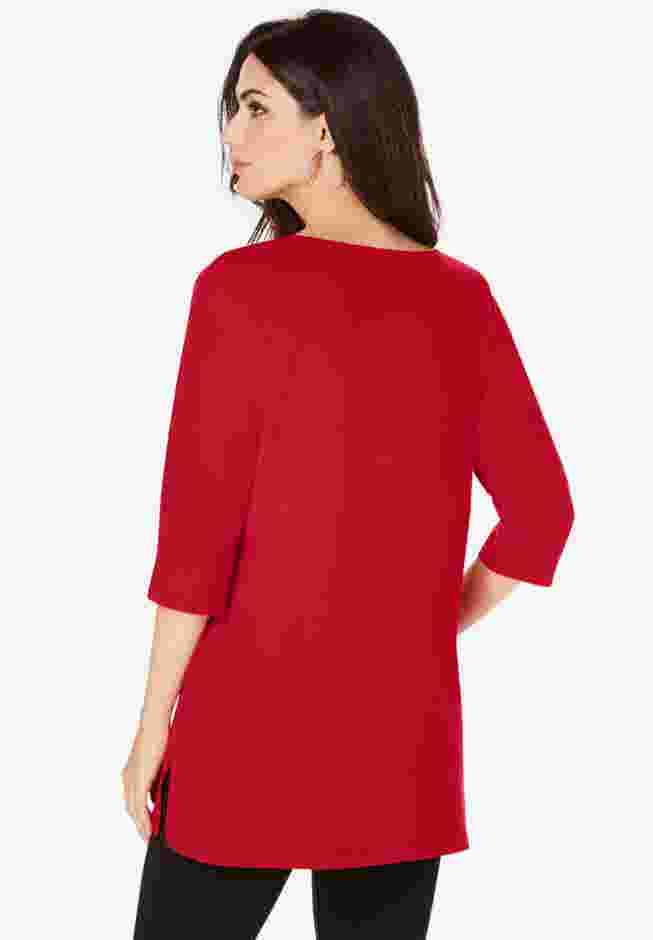 Three Quarter Sleeve Embellished Tunic image number 1