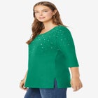 Three Quarter Sleeve Embellished Tunic image number null