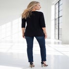 Plus Size Three Quarter Sleeve Embellished Tunic image number 1