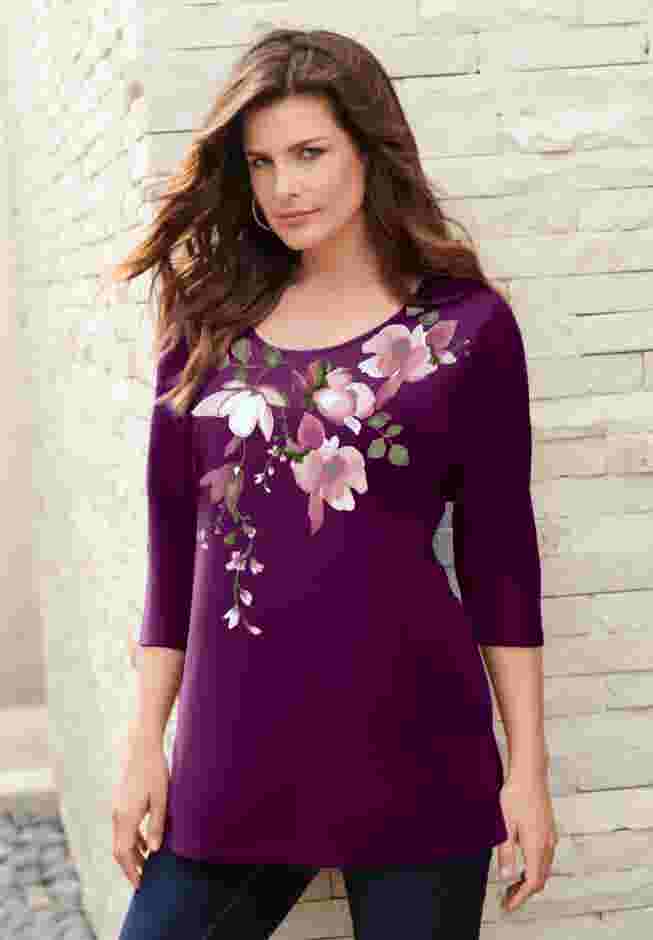 Three Quarter Sleeve Embellished Tunic image number 0