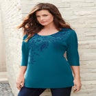 Three Quarter Sleeve Embellished Tunic image number null