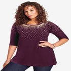 Three Quarter Sleeve Embellished Tunic image number null