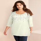 Three Quarter Sleeve Embellished Tunic image number null