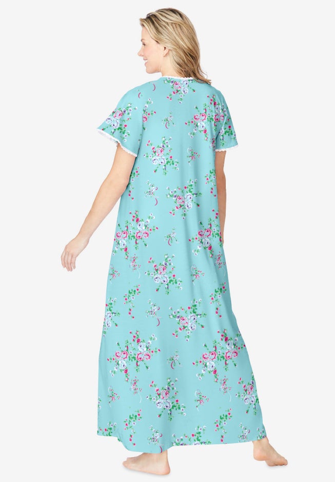 Long Pintuck Knit Gown image number 1