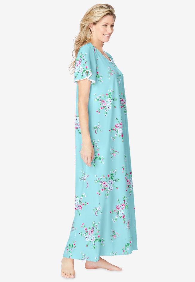 Long Pintuck Knit Gown image number 2