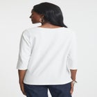 Stretch Cotton Scoop Neck Tee image number null