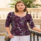 Stretch Cotton Scoop Neck Tee image number null