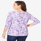 Stretch Cotton Scoop Neck Tee image number null