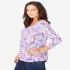 Stretch Cotton Scoop Neck Tee image number null