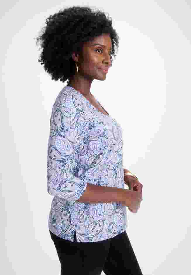 Stretch Cotton Scoop Neck Tee image number 2