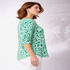 Stretch Cotton Scoop Neck Tee image number null