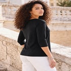 Stretch Cotton Scoop Neck Tee image number null