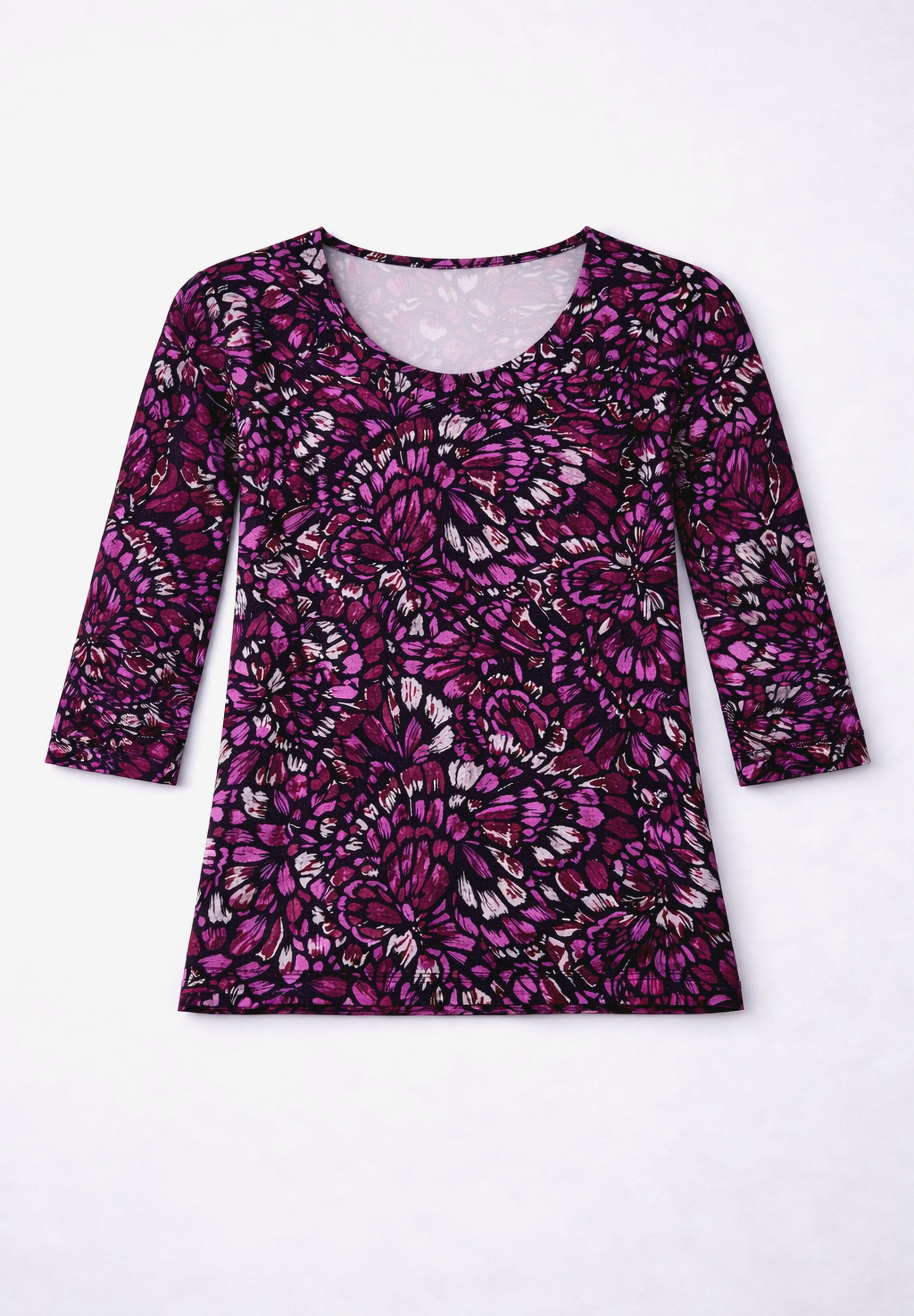 Stretch Cotton Scoop Neck Tee image number 4