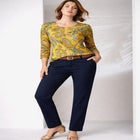 Stretch Cotton Scoop Neck Tee image number null