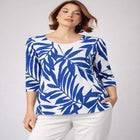 Stretch Cotton Scoop Neck Tee image number 0
