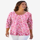 Stretch Cotton Scoop Neck Tee image number null