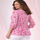 Stretch Cotton Scoop Neck Tee image number null