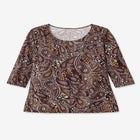 Stretch Cotton Scoop Neck Tee image number null