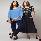 Stretch Cotton Square Neck Tee image number null