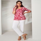 Stretch Cotton Square Neck Tee image number null