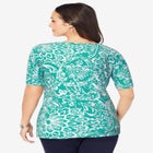 Stretch Cotton Square Neck Tee image number null