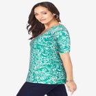 Stretch Cotton Square Neck Tee image number null