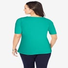 Stretch Cotton Square Neck Tee image number null