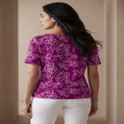 Stretch Cotton Square Neck Tee image number 1