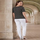 Stretch Cotton Square Neck Tee image number 1