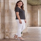 Stretch Cotton Square Neck Tee image number 2