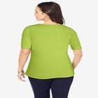 Stretch Cotton Square Neck Tee image number null