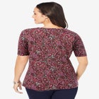 Stretch Cotton Square Neck Tee image number null