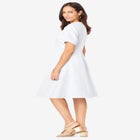 Button Front Denim Dress image number null