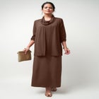 2-Piece Cowlneck Jacket Dress image number null