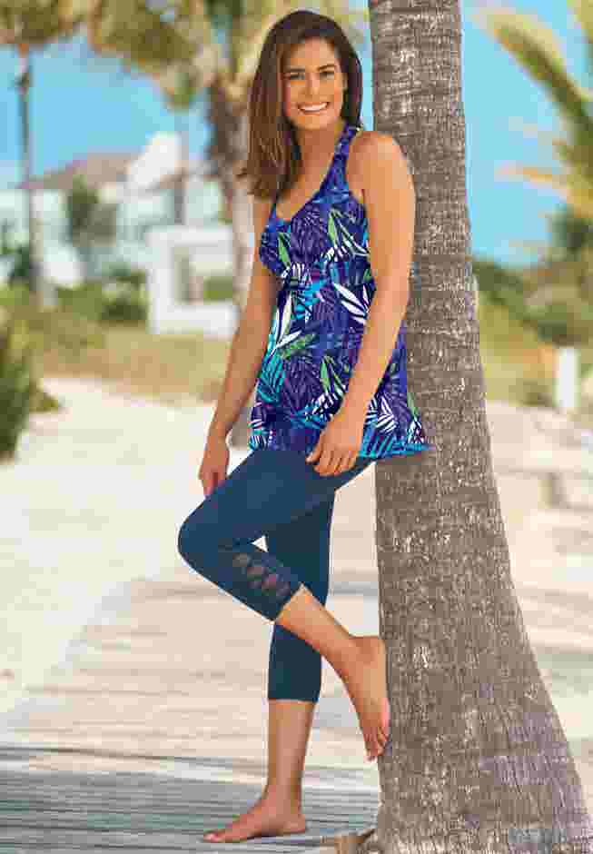 Longer Length Braided Tankini Top image number 3