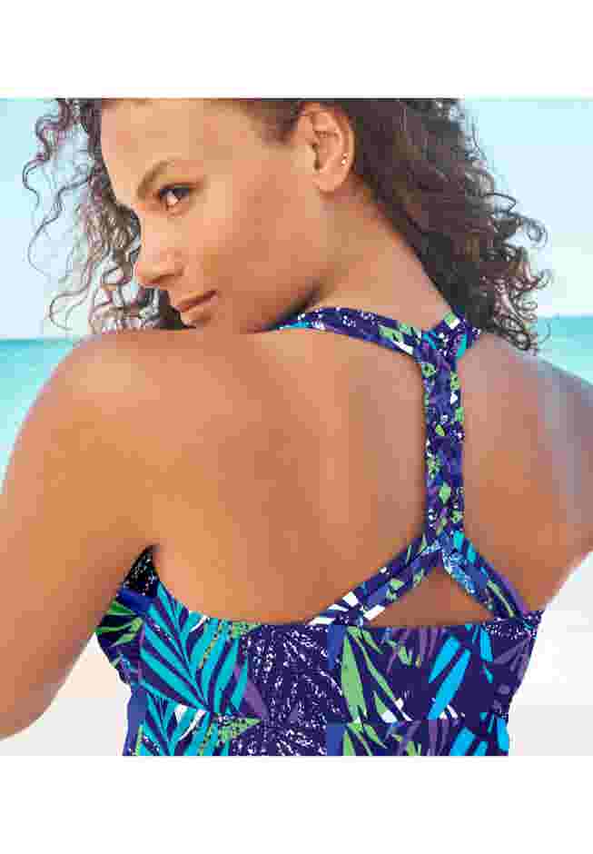 Longer Length Braided Tankini Top image number 2