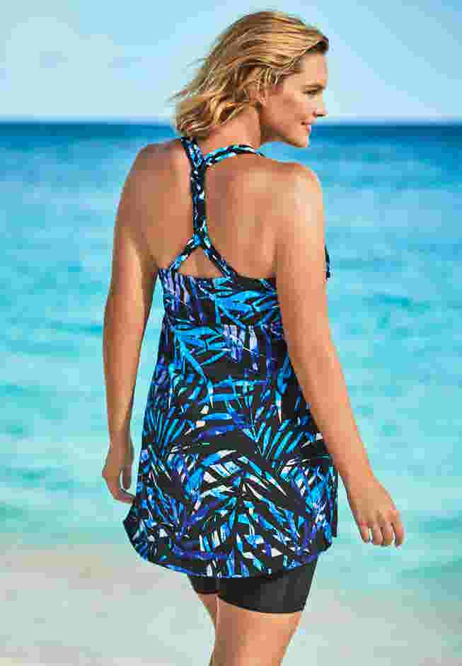 Longer Length Braided Tankini Top image number 2