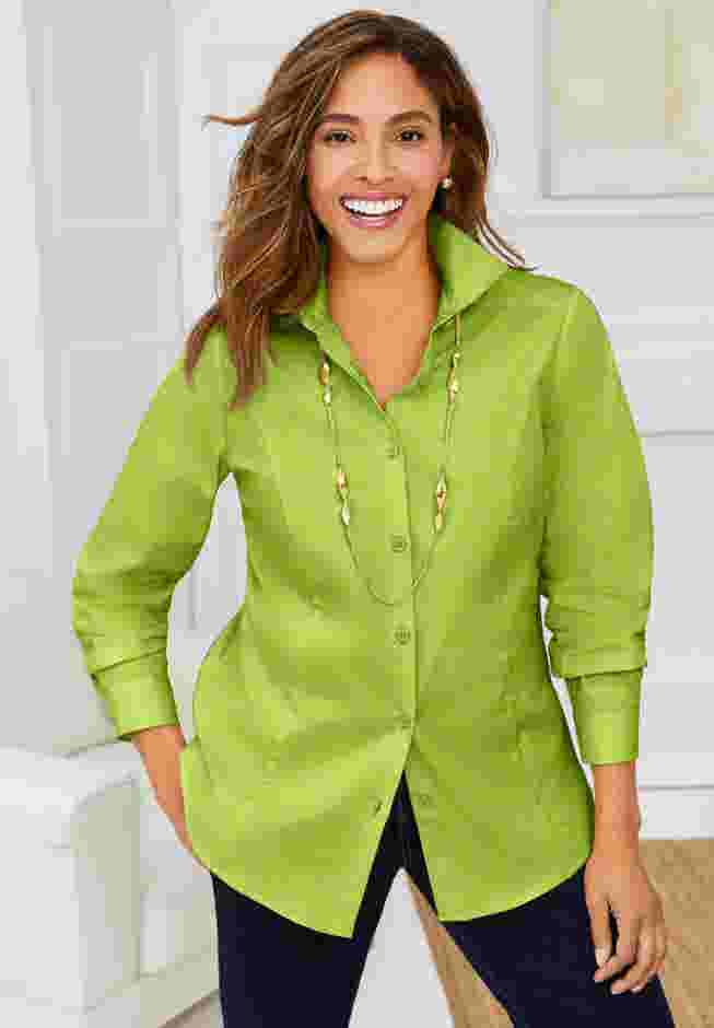 Wrinkle-Free Stretch Poplin Shirt image number 0