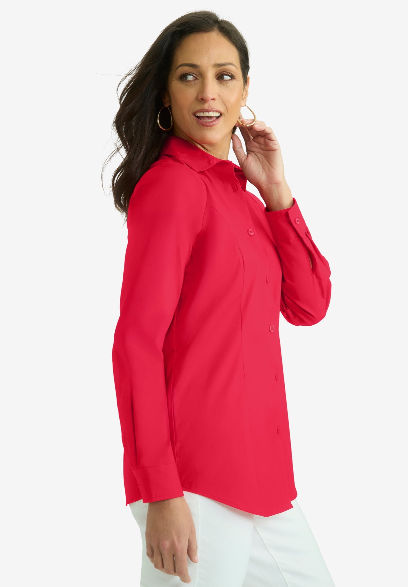 Wrinkle-Free Stretch Poplin Shirt image number 2