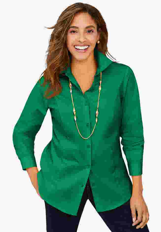 Wrinkle-Free Stretch Poplin Shirt image number 0